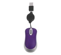 MUCKLILY Souris USB Filaire Mini Rétractable 1000 Dpi Souris D’Ordinateur Compacte Portable en Plastique avec Roue De Défilement 3 Voies Compatible Desktop Computers pour Office