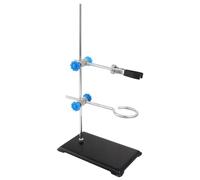 MUCKLILY Stand De Laboratoire Métallique Détachable 11.81 Pouces Support Expérimental Portable Pour Expériences De Chimie Physique Avec Base Stable Et Colliers De Serrage En Inox