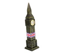 MUCKLILY Statue De La De l'horloge Big Modèle De Bâtiment en Métal Statue De Londres Décor De Table De Bureau à Domicile Sculpture Souvenirs De Londres Grand Alliage