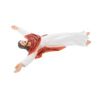 MUCKLILY Statue De Pâques Image De La Miséricorde Divine Suspension Classique Décorations De Pâques Jésus Pendentif Costume De Squelette Hommes Statue d'amour Hébreu Christ Résine