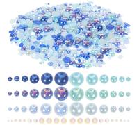 MUCKLILY Strass en Résine Demi-bille Imitation Nacrée, 100 G, Décorations D’ongles Multifonctionnelles, Autocollants Nail Art Plat pour Manucure Diy, Accessoires Breloques en Perles