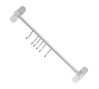 MUCKLILY Support Mural Cuisine en Aluminium Spatial 40 Cm, 6 Crochets Multifonctionnels sans Perçage, Porte-ustensiles Robustes pour Accrocher Clés et Ustensiles, Rangement Salle de Bain