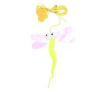 MUCKLILY Suspendu pour Chat D'insecte Cartoon, Interactif Élastique en Corde et Polyester, Exercice Aérobie, pour Porte, Distraction Autonome pour Chat Couleur Aléatoire