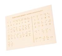 MUCKLILY Tableau à Lettres en Braille en Aide Pédagogique pour Personnes Aveugles Outils d'Apprentissage Tactiles Surface Facile à Nettoyer Fournitures Éducatives pour Malvoyants
