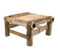 MUCKLILY Tabouret en Bambou Naturel Petit Format Tabouret Polyvalent Artisanal Léger et Stable Marchepied Antidérapant pour Salle de Bain la Cuisine et Usage Intérieur Quotidien