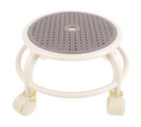 MUCKLILY Tabouret roulettes Bas Rond avec Rotation Petit Tabouret Mobile pour Pédicure Spa Salon de Beauté et Usage Domestique Siège Pratique pour Adultes et Garçon Fille Design Compact et