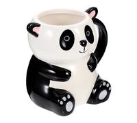 MUCKLILY Tasse Panda en Céramique 350 Ml Décorative de Panda Noire et Blanche Tasse à Eau Originale pour Maison et Bureau Mug Kawaii pour Boissons Chaudes et Froides
