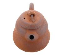 MUCKLILY Théière Chinoise Kungfu en Terre Cuite Brute, Forme Calebasse, avec Infuseur, 90ml, pour Maison et Restaurant, Bouilloire à Thé