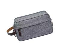 MUCKLILY Trousse à Cosmétiques Imperméable en Nylon Grosse Capacité Paquet De Toilette Homme Portable Gris pour Voyage Rangement Pratiques