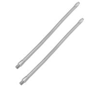 MUCKLILY Tube Flexible Rigide Fileté Externe, 2 Pièces, Support Bras Articulé pour Lampe LED DIY, Orientation Lumière Réglable pour Bureau et Éclairage D’Atelier