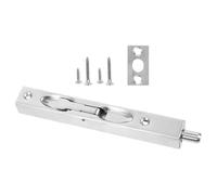 MUCKLILY Verrou Coulissant Encastré 15 Cm en Acier Inoxydable Brossé Argenté, Loquet de Porte Caché pour Portes-fenêtres, Quincaillerie de Verrouillage de Portail, Serrure Française