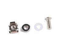 MUCKLILY Vis de Montage M5 X 20 Mm 10 Écrous Cage à Trou Carré M5 en Acier au Carbone et Rondelles, Kit Fixation pour Rack Serveur et Baie Informatique