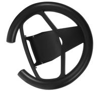 MUCKLILY Volant de Jeu de Course sans Fil Compatible avec Console, Manette Ronde en Plastique Noir, Prise en Main Confortable, Contrôle Précis, Accessoire de Jeu