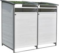 Mucola Box pour poubelles 2 tonnes Habillage pour poubelles Abri pour poubelles Boîte de rangement Boîte de jardin en bois - Double box 240L