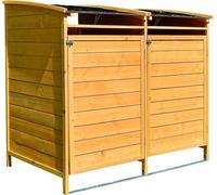 Mucola Box pour poubelles Habillage pour poubelles Abri pour poubelles Abri pour poubelles Abri pour poubelles en bois - Box double 240L