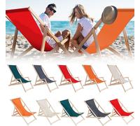 Mucola chaise de plage pliante chaise longue de plage en bois chaise longue de jardin chaise longue pliante - Anthracite