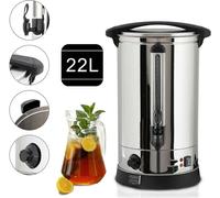 Mucola Chaudière à vin chaud en acier inoxydable Chaudière à vin chaud avec robinet Distributeur de boissons chaudes - 22 litres