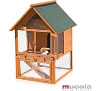 Mucola Clapier pour lapins 2 étages Clapier pour petits animaux Cage pour lapins Enclos Cage pour lapins Cage en bois Enclos extérieur