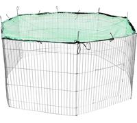 Mucola Clapier pour lapins Enclos libre Enclos pour animaux 204cm Filet de protection en acier Clapier pour chiots Clapier pour lapins Hamsters Oies Parc pour poules