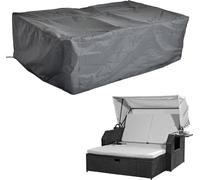 Mucola Housse de protection pour meubles de jardin Bâche de protection Ensemble canapé Canapé Table Résistant aux intempéries Noir - Fauteuil-cabine de plage 144x146x90