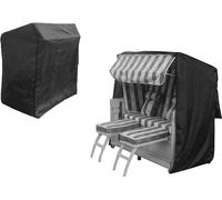 Mucola Housse de protection pour meubles de jardin Bâche de protection Salon Canapé Table Résistant aux intempéries Noir - Fauteuil-cabine de plage 175x135x105