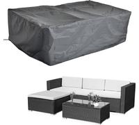 Mucola Housse de protection pour meubles de jardin Bâche de protection Salon Canapé Table Résistant aux intempéries Noir - Lounge 227x152x65
