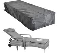 Mucola Housse de protection pour meubles de jardin Bâche de protection Salon Canapé Table Résistant aux intempéries Noir - Bain de soleil 220x78x60