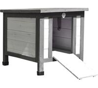 Mucola Niche pour chats Outdoor Niche pour chats Caisse de mise bas en bois Villa pour chats Lit pour chats - Blanc / Gris