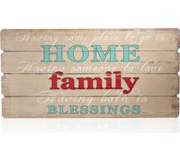 Mucola Panneau en bois 100x50cm Décoration murale Panneau mural Décoration murale Tableau Proverbe Art Shabby Vintage Décoration Panneau en bois - Family