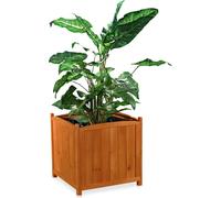 Mucola Pot de fleurs Jardinière carrée Support de fleurs Bac à plantes en bois Pot de fleurs Cache-pot - 50 cm