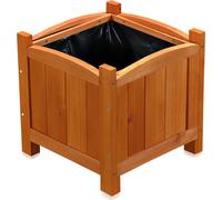 Mucola Pot de fleurs Jardinière carrée Support pour fleurs Bac à plantes en bois Pot de fleurs Cache-pot
