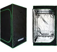 Mucola Serre Tente pour plantes Growbox Indoor Tente pour plantes Tente de culture Tiges blanches Armoire de culture Darkroom Frühbeet Noir Vert - 100x100x200cm