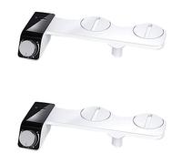 Mucshim 2 abattant de bidet ultra fin, non électrique, auto-nettoyant, double buses pour lavage à l'eau froide en Europe