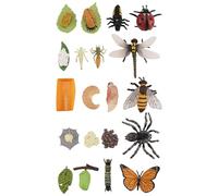 Mucshim Figurines de cycle de vie de papillon, araignée, abeille, , libellule, figurines d'insectes en plastique, , projet scolaire pour enfants