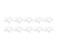 Mucshim Lot de 10 boules décoratives en plastique transparent de 80 mm - Pour Noël, fête (forme d'étoile)