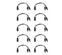 Mucshim Lot de 10 câbles répartiteurs d'alimentation CC 5,5 x 2,1 mm 1-2 M/F pour caméra de vidéosurveillance