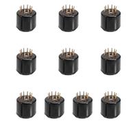 Mucshim Lot de 10 socles de test à 9 broches pour amplificateur audio 6DJ8 12AX7 ECC83 12AU7 ECC82 EF86 6922 5670