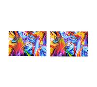 Mucshim Lot de 2 films hydrographiques de transfert d'eau - Motif flammes arc-en-ciel - 50 cm x 100 cm