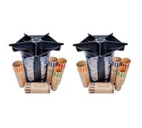 Mucshim Lot de 2 tubes de tri pour pièces de monnaie, avec rouleaux de monnaie, trieur de monnaie 5 en 1, machine à monnaie