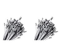 Mucshim Lot de 200 serre-câbles autobloquants en acier inoxydable pour clôture de cages d'animaux de compagnie en plein air