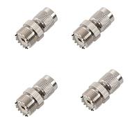 Mucshim Lot de 4 adaptateurs TNC mâle vers PL259 UHF , argent