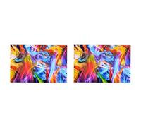 Mucshim Lot de 4 films hydrographiques de transfert d'eau - Motif flammes arc-en-ciel - 50 cm x 100 cm