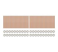 Mucshim Lot de 40 mèches spirales pour bougies - 100 x 8 mm - Tube en bois avec support - Pour la fabrication de bougies - Rond naturel
