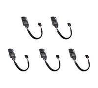 Mucshim Lot de 5 ports hub USB 9 broches, répartiteur USB 1 vers 3, USB 2.0, câble de carte en-tête 9 broches pour le refroidissement à eau pour test de vitesse du ventilateur LED RVB