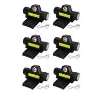 Mucshim Lot de 6 lampes frontales rechargeables pour casque de soudage, polyvalentes, avec support, fonction variateur automatique, lumière de phare puissante