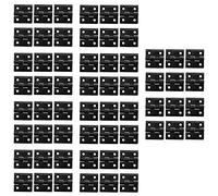 Mucshim Lot de 60 charnières de porte en aluminium Noir 50 mm x 50 mm