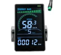 Mucshim M6C Appareil de mesure LCD pour vélo électrique 24 V-60 V Écran couleur Accessoires de rechange avec USB pour VTT électrique (5 broches)