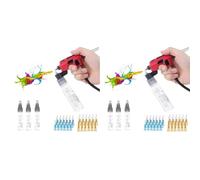 Mucshim PT-AB Lot de 2 aérographes sans lavage avec support de marqueur pour modèles, outils de peinture, changement de couleur , loisirs, bricolage, outils de bricolage