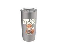 Mud And Magic Gardening Fox Coffee Citation Gobelet isotherme en acier inoxydable double paroi