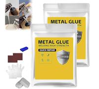 Mud Iron Adhesive- Plastic Steel Repair Mud Iron Glue Putty,Welding High-Strength Metal Repair Adhesive,Waterproof Heat Epoxy Resin Ab Casting Glue,for Wall Holes,Pipes and DIY Sealing (2, Gray)